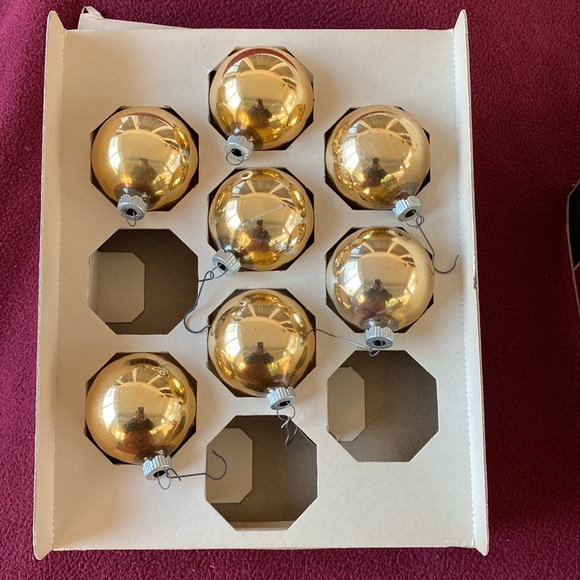 Shiny Brite 7 Christmas Glass Ball Ornaments Vintage - Picture 2 of 13